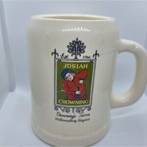 Vintage Stoneware Beer Stein,‎ Josiah Chowning's Tavern, Williamsburg, VA, 0.5l